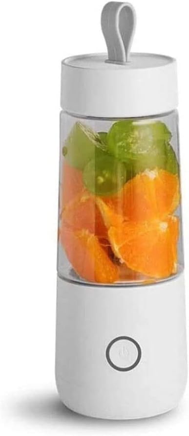Personal Juice Mixer Blender Portable BlenderUSB Rechargeable Handheld Blender SportsTravelGym (Color : White)