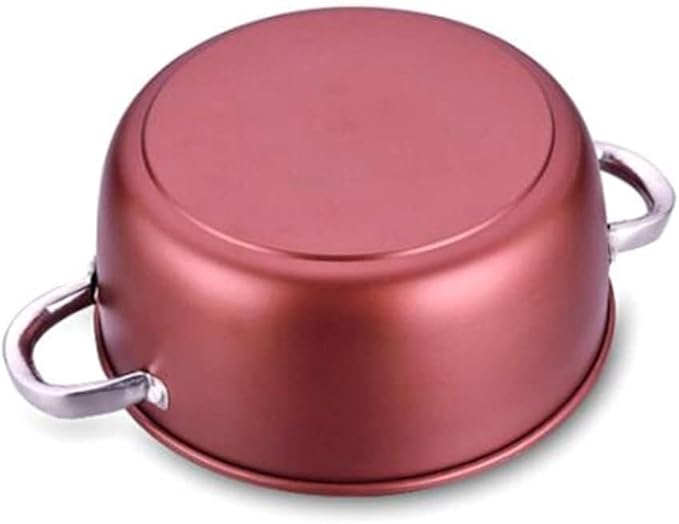 Household Non-Stick 2-Piece Cookware Set with Pot and Frying Pan Stainless Steel Induction &amp Universal Stove