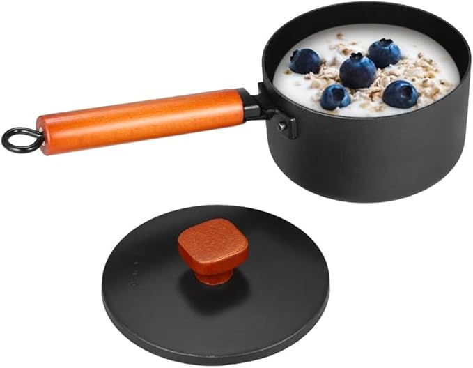 Cookware Cooking Pots 3Pcs Cookware Set Soup Pot Milk Pan with Lid Frying Pan Wrought Iron Non-Stick Cooking Pot Set Kitchen Kitchen Saucepan Set