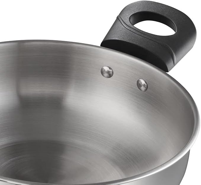 by Sylver Sandwich-Bottom Triply Stainless Steel 2 Pcs Cookware Set - Kadhai with Lid (22 cm 2 LTR) Fry Pan with Lid (22 cm 1.5 LTR) (Induction Friendly)