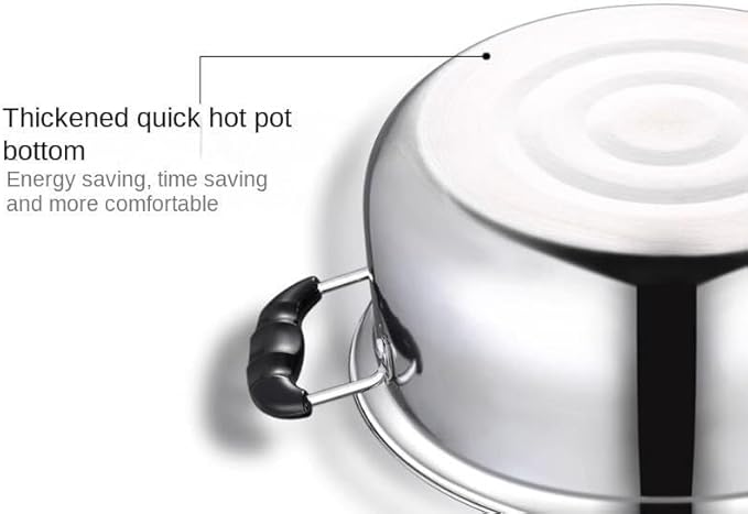 3-Piece Stainless Steel Cookware Set – Soup Pot Frying Pan Milk Pan with Glass Lid – Induction CompatibleHealthy Cooking