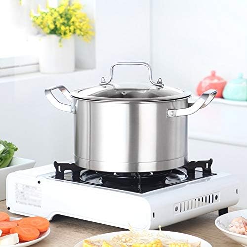 Cookware Set Kitchen Stainless Steel Soup Pot Saucepan Induction Safe Thickened Frying Pan Saucepan with Glass Lid 3 PCS/Set