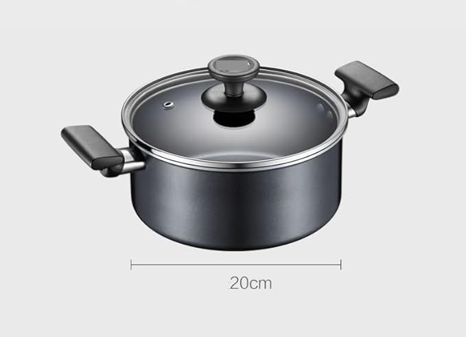 Kitchen Cooking Sets Set of 3 Pots and Pans Non-Stick Frying Pan Non-Stick Frying Pan Pot Set Flat-Bottomed Frying Pan Soup Pot Cookware Sets