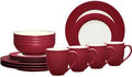 Colorwave Rim 16 Piece Dinnerware Set Color: Raspberry