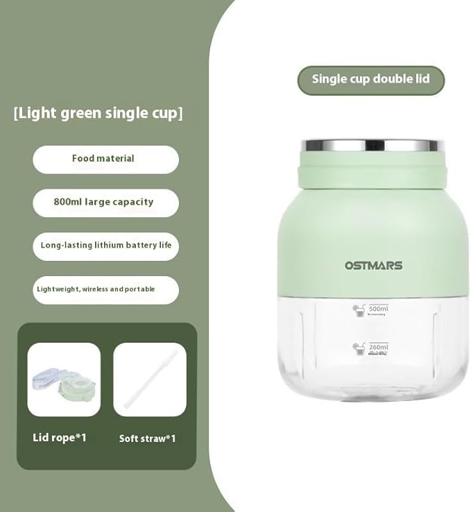 OSTMARS Portable Juicer Blender Small Fruit Juice Cup Household Automatic Juicer with Measurement Markings