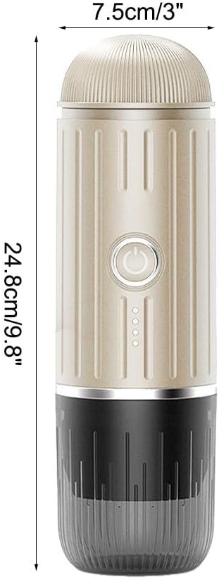 MiOYOOW Portable Electric Espresso Machine Rechargeable Mini Travel Camping Coffee Makers Self-Heating Coffee Maker for Travel Camping Office Home