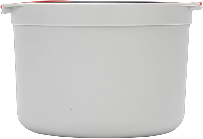 Microwave Rice Cooker with Steaming Tray for Rice and Vegetables Space Saving Design Made of PP Material 20 x 18 x 13cm