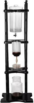 Cold Drip Coffee Maker Cold Brew Machine Glass Slow Drip Technology Ice Drip Coffee Pot w/Adjustable Walve Handmade Glass Cold Brew Maker for Home Office Drip Coffee Maker
