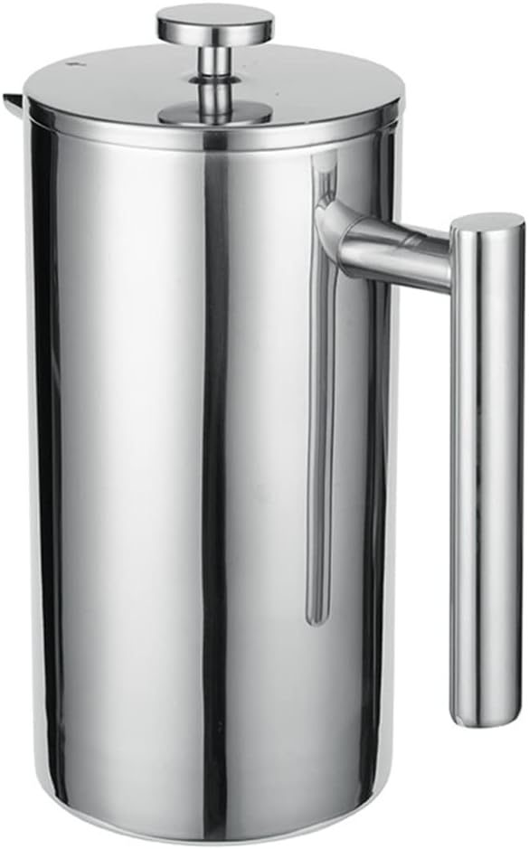 Topyond French Press Coffee Maker 304 Stainless Steel 800ml Triple Filter Thermal Coffee Press with Anti Scald Handle for Home Camping &amp Office