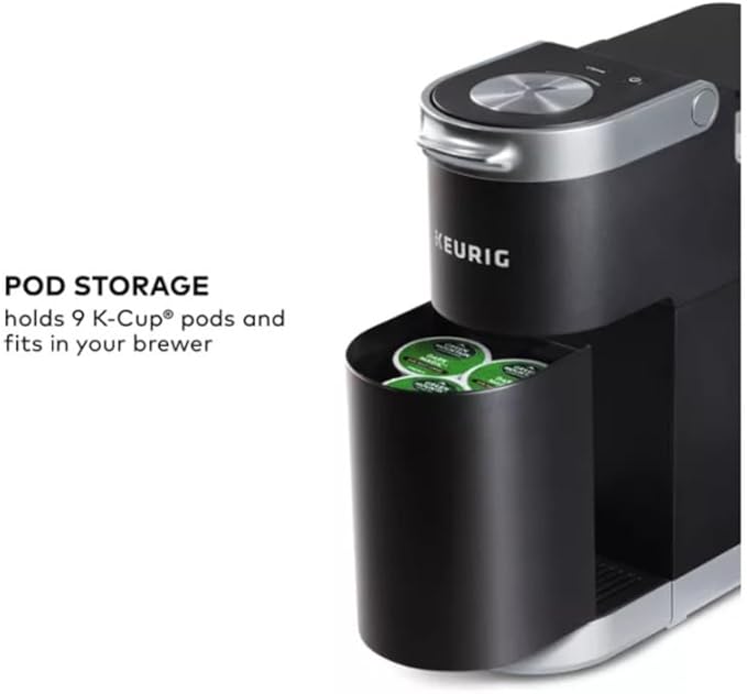 Keurig K-Mini Plus Single Serve Coffee Maker with 5-inch Brewer 6 to 12 Pounds Brew Size K-Cup Pod and Cord Storage (Black)