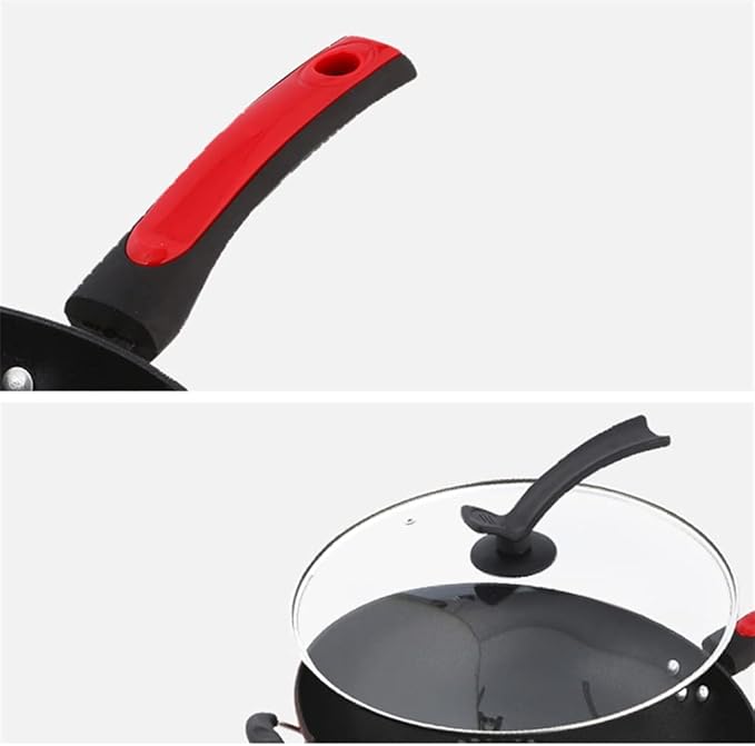 Cookware Set Soup Pot Set Frying Pan Milk Pot Cooking Pot Pan Induction Cooker Non-Stick Pan Set Casserole Wok (Color : A Size A