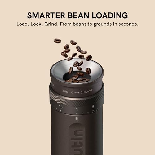 OutIn Nano Portable Electric Espresso Machine with Fino Portable Electric Coffee Grinder White &amp Forest Green