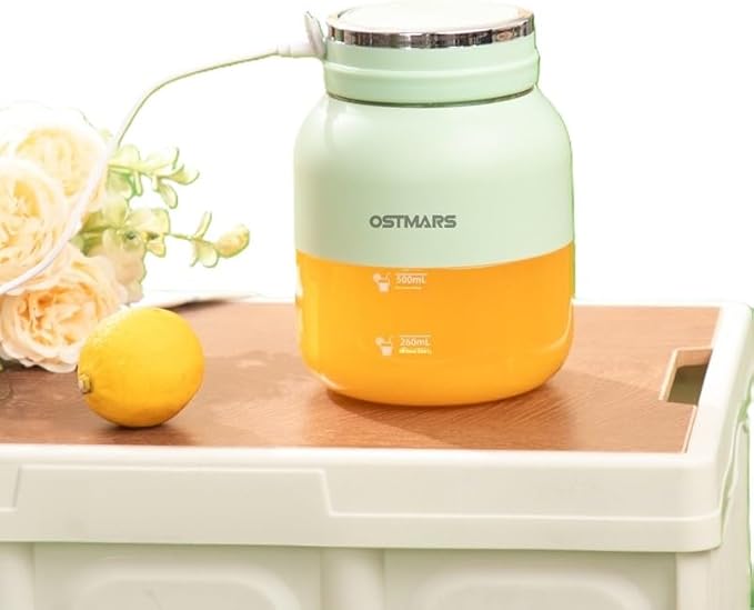 OSTMARS Portable Juicer Blender Small Fruit Juice Cup Household Automatic Juicer with Measurement Markings