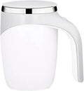 Rechargeable Automatic Stirring Cup - Portable Electric Coffee Mug With Stainless Steel Magnetic Rotation For Effortless Mixing(White)