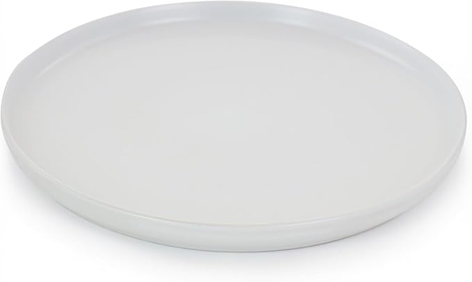 Luxmatte 20-Piece Stoneware Dinnerware Set – Modern Matte Finish Dish Set for 4 Microwave &amp Dishwasher Safe – Includes Dinner Plates Salad Plates Bowls and Mugs in Four Colors (White)