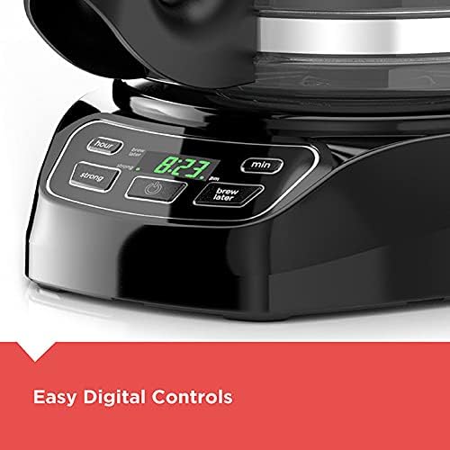 BLACK+DECKER CM1110B Programable 12-Cup Coffee Maker Easy Pour Non-Drip Carafe with Removable Filter Basket Black