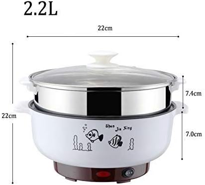Cooking Pot Non-Stick Anti-Scratch Pan Electric Cooker-Multifunction Electric Cooker Skillet Wok Electric Hot Pot For Cook(M)