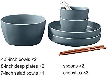 Modern Matte Glaze Porcelain Dinnerware Sets Ceramic Dinner Plates Dessert Plates Cereals Bowls for Daily Life Family Party and Restaurant Service for 8Service for 2(9pcs)