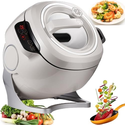 Automatic Stir Fry and Stew Cooking Wok 2000W 6L with 360° Rotation for Efficient and Easy Cooking Intelligent Three Speed Adjustable