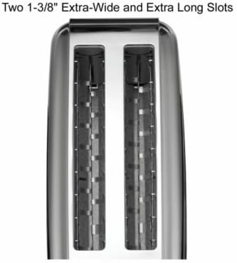 Waring WCT704 Light Duty 120V Extra Long Two-Slot 4 Slice Toaster