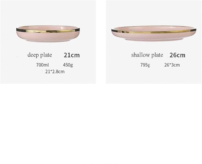 9 Pieces for 2 People Pink Phnom Penh Porcelain Dinner Set Ceramic Plate Bowl Tableware Combination Set