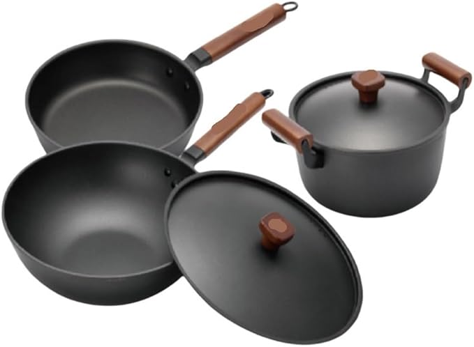 Cookware Cooking Pots Non-Stick Frying Pan Cooking Cookware Set Kitchen Egg Frying Pan Soup Pot Iron Pot Cookware Set Kitchen Saucepan Set