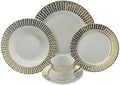 Gold String of Hearts 40 Piece Dinnerware Set Serving set for 8