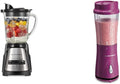 Hamilton Beach Power Elite Wave Action blender-for Shakes &amp Smoothies &amp Portable Blender for Shakes and Smoothies with 14 Oz BPA Free Travel Cup and Lid