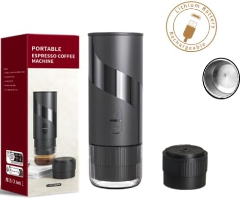 BestYiJo Portable Electric Espresso Machine 20 Bar Pressure Coffee Maker for Camping &amp Office USB-C Rechargeable Compatible with Ground Coffee &amp NS Capsules – Compact Design for Travel Hik