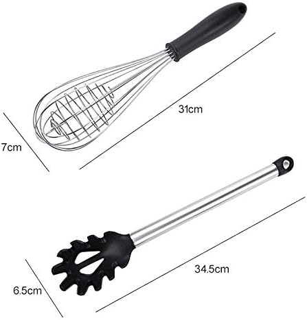 Kn430 8 in 1 Silicone + Stainless Steel Kitchen Tools Set with Bucket Cookware Set Cookware Picnic Boiler Cookware