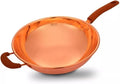 Copper Wok Uncoated Handmade Pure Copper Cooking Household Pot Old Style Rice Cooker Induction Cooker Gas Stove Copper Pot (Color : A Size : 35cm) (A 35cm)