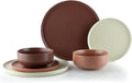 Everything Kitchens Modern Flat Dinnerware Collection (Mojave 24 Piece Dinnerware Set)