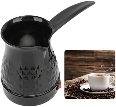 Electric Coffee Pot 20oz ABS+Stainless Steel Anti-Scald Design Even Heating Removable Handle for Home &amp Office