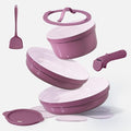 CAROTE Ceramic Cookware SetPots and Pans set Non StickInduction Cookware Set with Removable HandleRV Kitchen Cooking SetNon-toxic Kitchen Cooking Set PFAS and PFOA FreePurple