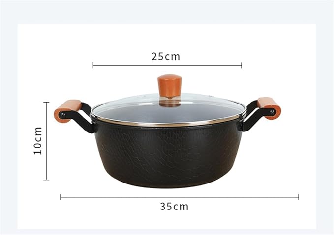 Non-stick Pan Set Flat Frying Wok Saucepan Soup Pot Gift 3 Pieces Camping Kitchen Supplies