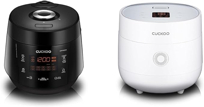 CUCKOO 10-Cup Pressure &amp 6-Cup Micom Rice Cookers | Multiple Menu Options | Made in Korea