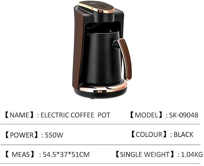 Electric Coffee Maker 550W Brewer Coffee Maker Includes 8.9oz (250ML) 1~4 Cup Coffee cups Automatic Shut-Off for Home OfficeFor instant coffee espresso macchiato