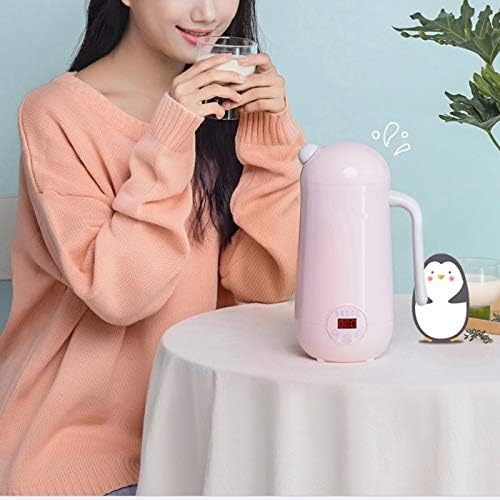 Mini Soymilk Machine Portable Soy Milk Rice Paste Maker Electric Juicer Blender Food Grinding Heating Processor 350ml(OneColor)