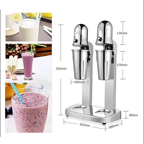 Double Head Milkshake Mixer Stainless Steel 2 Gears Speeds Smoothie Blender for Milk Tea Coffee Shops