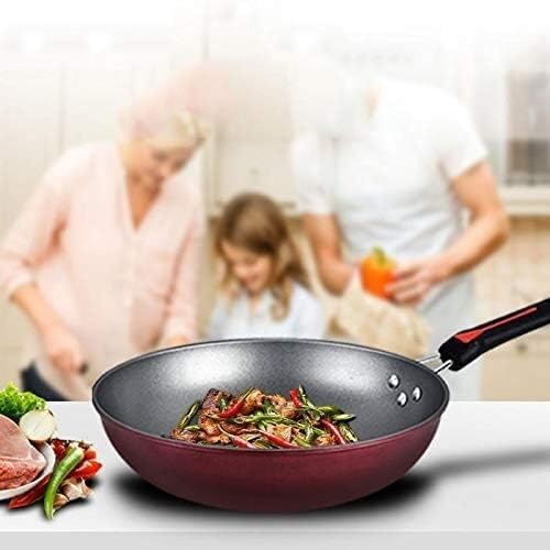 Cookware Set Pots and Pans Set 3Pcs Cookware Set Non-Stick Soup Pot with Glass Lid Wok Frying Pan Wrought Iron Cooking Pot Saucepan Set Kitchen Cooking Pot Set Cooking Pa(