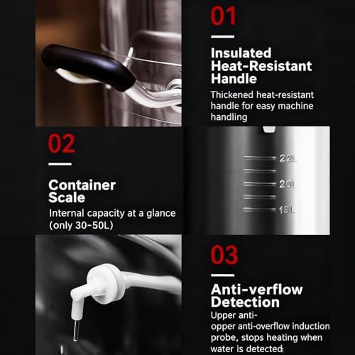 Commercial 11L Soy Milk Maker - Stainless Steel Automatic Soybean Milk Machine with Efficient Grinder &amp Slag Separator for Restaurants Canteens &amp Grain Milk Production