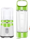 Personal Blender juicer Small Frozen Food and Vegetable Fruit Electric Mix Processor USB Rechargeable (Color : Green)