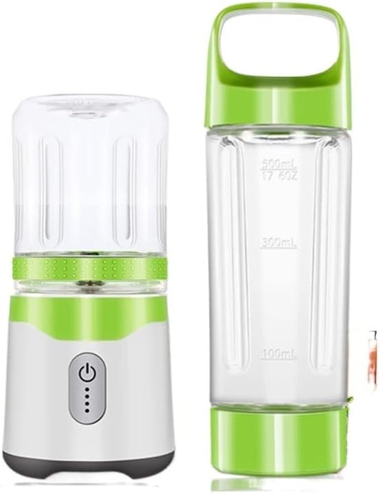 Personal Blender juicer Small Frozen Food and Vegetable Fruit Electric Mix Processor USB Rechargeable (Color : Green)