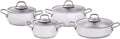 Cookware 8 Piece Cookware Set Stainless Steel Stock Pot Sauce Pot Milk Pot Kitchen Cooking Cookware Set (Color : A Size : See Description)