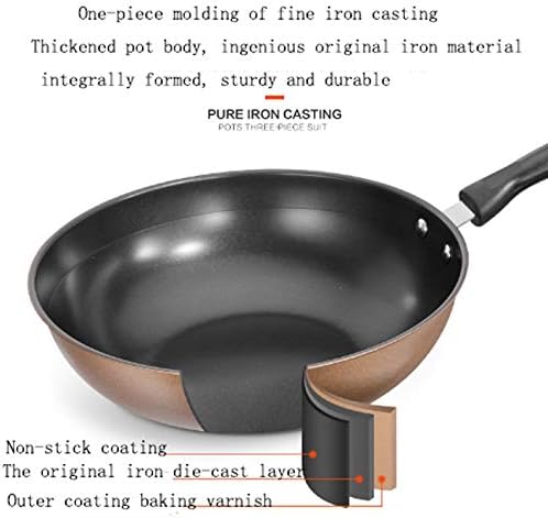 JSEIAJB 3 PCS/Set Thicken Cooking Soup Pot Nonstick Frying/Milk Pan Saucepan Glass Lid Induction Cooker Gas Stove