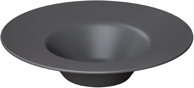 Artesa Organics Atmosfera Slate Gray Ceramic Dinnerware Set Handmade 4-Piece Place Setting with 11-inch Dinner Plate 8-inch Salad Plate Bowl Cup