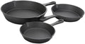 For Gibson Home Set Set Cast Iron Round Pre-Seasoned Cookware 3-Piece