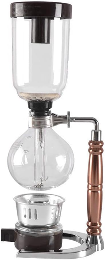 JITEM Cafetera Syphon Coffee Maker Japanese Style Vacuum Glass Siphon Pot Percolators 3-5 Cups Glass Tabletop Siphon Coffee Maker for Coffee or Tea