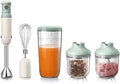Hand Blender Turbo for Finer Results 4-in-1 Set Includes BPA-Free Food Chopper/Egg Beater/Beaker Ergonomic Grip Detachable