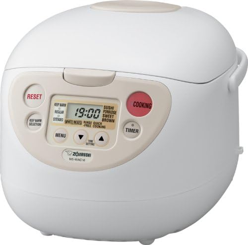 Zojirushi NS-WAC18 Micom Fuzzy-Logic (Uncooked) 10-Cup Rice Cooker and Warmer 1.8-Liters